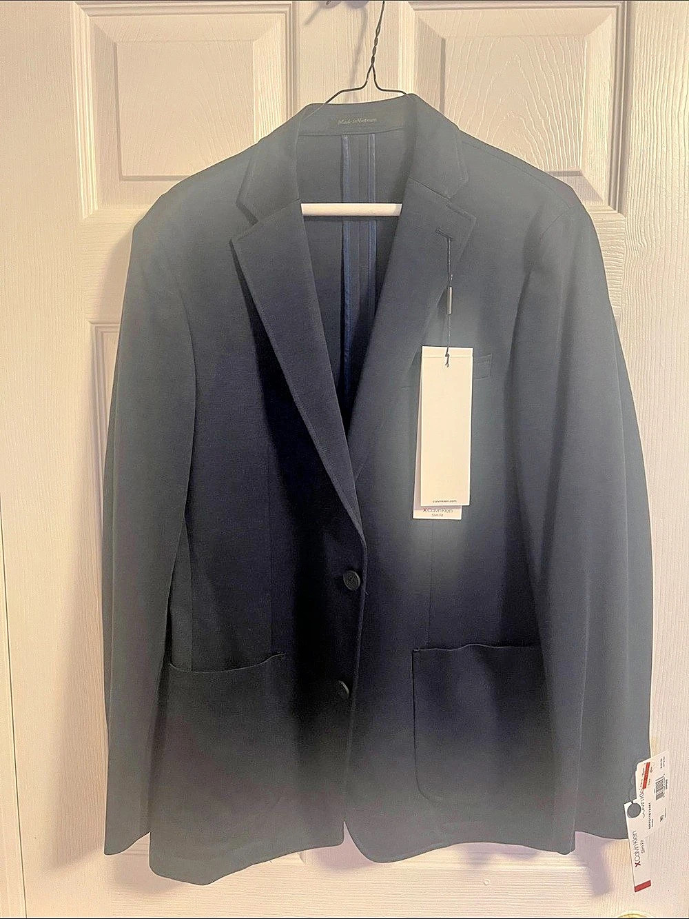 Calvin Klein Slim Fit Blazer in Black Size 38R NWT